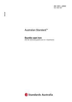 AS 1831: 01/01/2002 Ductile cast iron