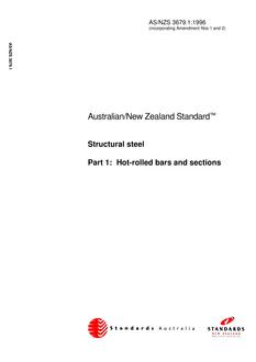 AS/NZS 3679.1: 02/05/1996 Structural steel, Part 1: Hot-rolled bars and sections