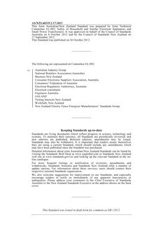 AS/NZS 60335.2.17: 10/26/2012 Household and similar electrical appliances – Safety, Part 2.17: Particular requirements for blankets, pads, clothing and similar flexible heating appliances (IEC 60335-2-17 Ed 3.2, MOD)