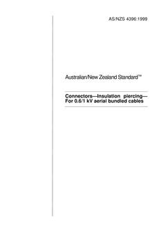 AS/NZS 4396: 02/05/1999 Connectors – Insulation piercing – For 0.6/1 kV aerial bundled cables