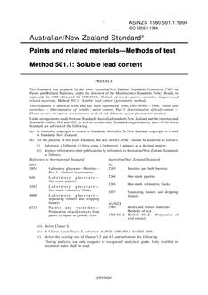 AS/NZS 1580.501.1: 02/14/1994 Paints and related materials – Methods of test, Method 501.1: Soluble lead content