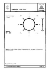 AS 1104S (5056): 01/01/1978 Informative symbols for use on electrical and electronic equipment – Brightness; brilliance