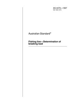 AS 4470: 05/05/1997 Fishing line – Determination of breaking load
