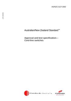 AS/NZS 3127: 03/14/2002 Approval and test specification – Cord-line switches