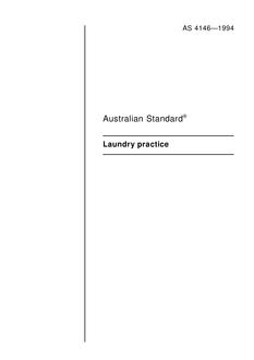 AS 4146: 01/01/1994 Laundry practice