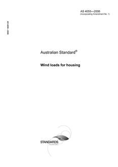 AS 4055: 01/01/2006 Wind loads for housing