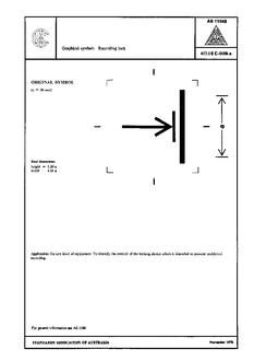 AS 1104S (5169): 01/01/1978 Informative symbols for use on electrical and electronic equipment – Recording lock