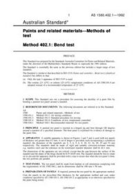 AS 1580.402.1: 08/10/1992 Paints and related materials – Methods of test, Method 402.1: Bend test
