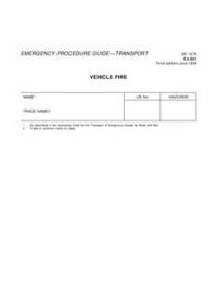 AS 1678.0.0.001: 01/01/1994 Emergency procedure guide – Transport – Vehicle fire