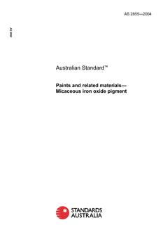 AS 2855: 05/17/2004 Paints and related materials – Micaceous iron oxide pigment