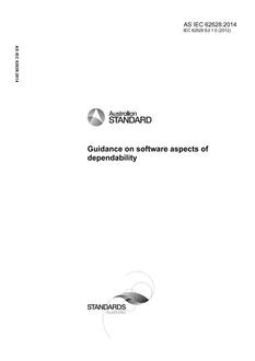 AS IEC 62628: 04/04/2014 Guidance on software aspects of dependability