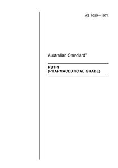 AS 1059: 01/01/1971 Rutin (Pharmaceutical grade) AS 1059: 01/01/1971 Rutin (Pharmaceutical grade)