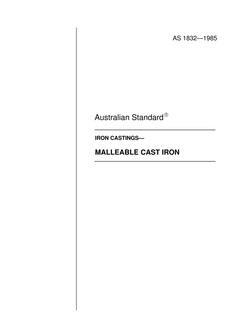 AS 1832: 01/01/1985 Iron castings – Malleable cast iron