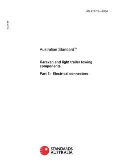AS 4177.5: 06/17/2004 Caravan and light trailer towing components, Part 5: Electrical connectors