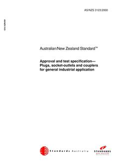 AS/NZS 3123: 05/30/2000 Approval and test specification – Plugs, socket-outlets and couplers for general industrial application