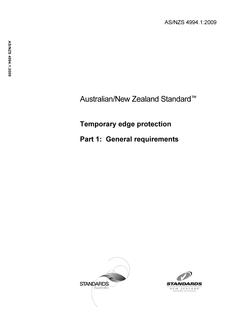 AS/NZS 4994.1: 09/22/2009 Temporary edge protection, Part 1: General requirements