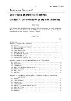 AS 3894.3: 01/01/1993 Site testing of protective coatings – Determination of dry film thickness
