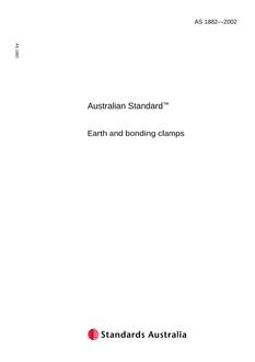 AS 1882: 07/18/2002 Earth and bonding clamps