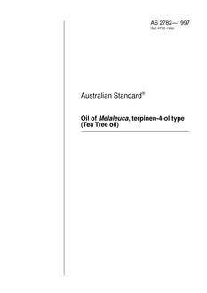 AS 2782: 01/01/1997 Oil of Melaleuca, terpinen-4-ol type (Tea Tree oil)