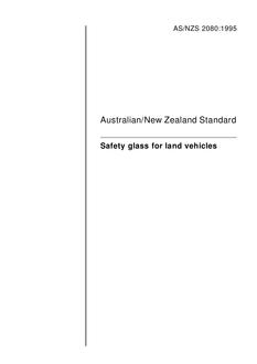 AS/NZS 2080: 10/05/1995 Safety glass for land vehicles