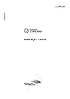 AS 2144: 10/21/2014 Traffic signal lanterns