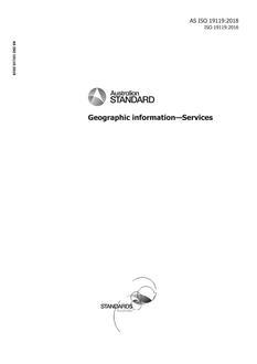 AS ISO 19119: 06/29/2018 Geographic information – Services