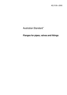AS 2129: 01/17/2000 Flanges for pipes, valves and fittings