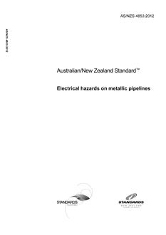AS/NZS 4853: 03/21/2012 Electrical hazards on metallic pipelines