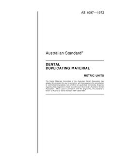 AS 1097: 01/01/1972 Dental duplicating material