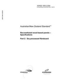 AS/NZS 1859.2: 03/26/2004 Reconstituted wood-based panels – Specifications, Part 2: Dry-processed fibreboard
