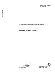 AS/NZS 4411: 11/09/2015 Tapping screws thread
