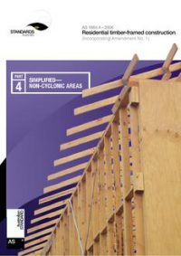 AS 1684.4: 01/01/2006 Residential timber-framed construction – Simplified – Non-cyclonic areas (SEE IMPORTANT NOTE)