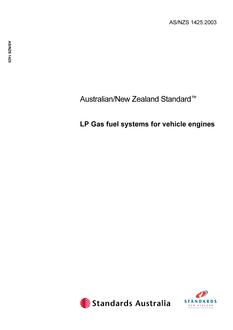 AS/NZS 1425: 12/11/2003 LP Gas fuel systems for vehicle engines
