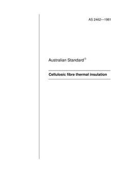 AS 2462: 12/31/1980 Cellulosic fibre thermal insulation