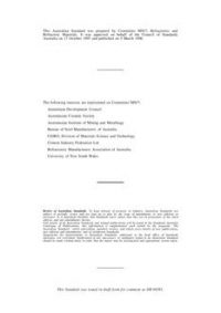 AS 4359.1: 03/05/1996 Insulating refractory ceramic fibres, Part 1: Bulk fibre and blankets