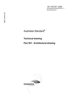 AS 1100.301: 12/02/2008 Technical drawing, Part 301: Architectural drawing