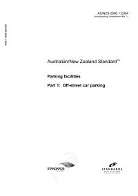 AS/NZS 2890.1: 03/05/2004 Parking facilities, Part 1: Off-street car parking