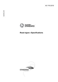 AS 1743: 03/26/2018 Road signs – Specifications