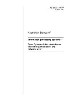AS 3622: 12/31/1988 Information processing systems – Open Systems Interconnection – Internal organization of the network layer