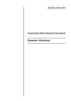 AS/NZS 2269: 06/14/1994 Plywood – Structural