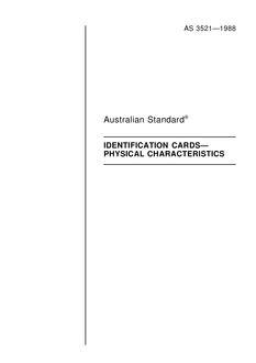 AS 3521: 12/31/1987 Identification cards – Physical characteristics