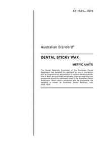 AS 1583: 01/01/1973 Dental sticky wax