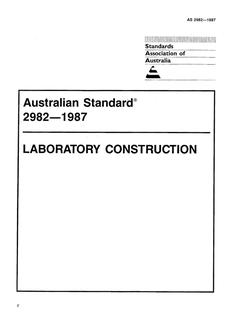 AS 2982: 12/31/1986 Laboratory construction