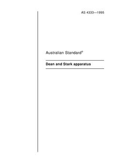 AS 4333: 01/01/1995 Dean and Stark apparatus AS 4333: 01/01/1995 Dean and Stark apparatus