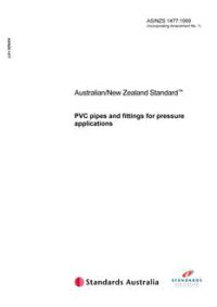 AS/NZS 1477: 08/05/1999 PVC pipes and fittings for pressure applications