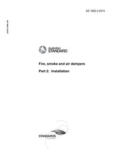 AS 1682.2: 12/14/2015 Fire, smoke and air dampers, Part 2: Installation