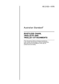 AS 2152: 12/31/1977 Rivetless chain, trolleys and trolley attachments