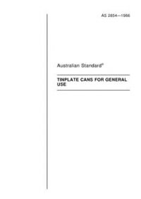 AS 2854: 01/01/1986 Tinplate cans for general use