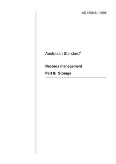 AS 4390.6: 01/01/1996 Records management – Storage