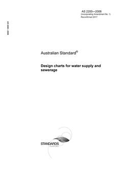 AS 2200: 01/16/2006 Design charts for water supply and sewerage